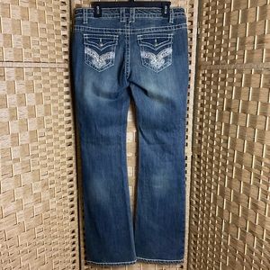 Cello Bootcut Jeans Flap Pockets Embellished Size 14